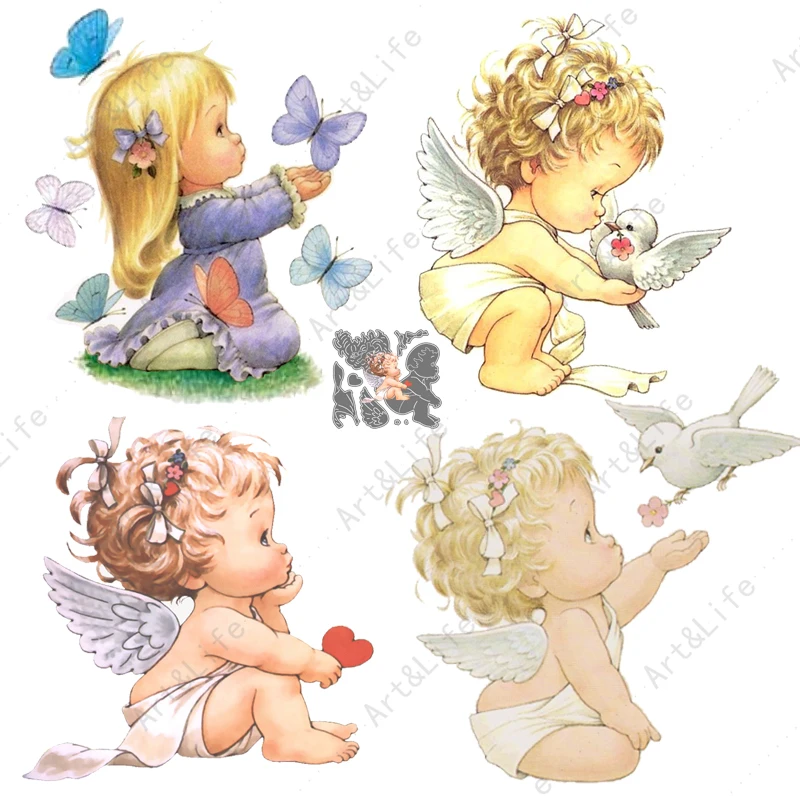 Baby Angel 2022 New Metal Cutting Dies Peace Dove Crafts Stencils for Scrapbooking Album Birthday Cards Embossing Cut Die LOVE