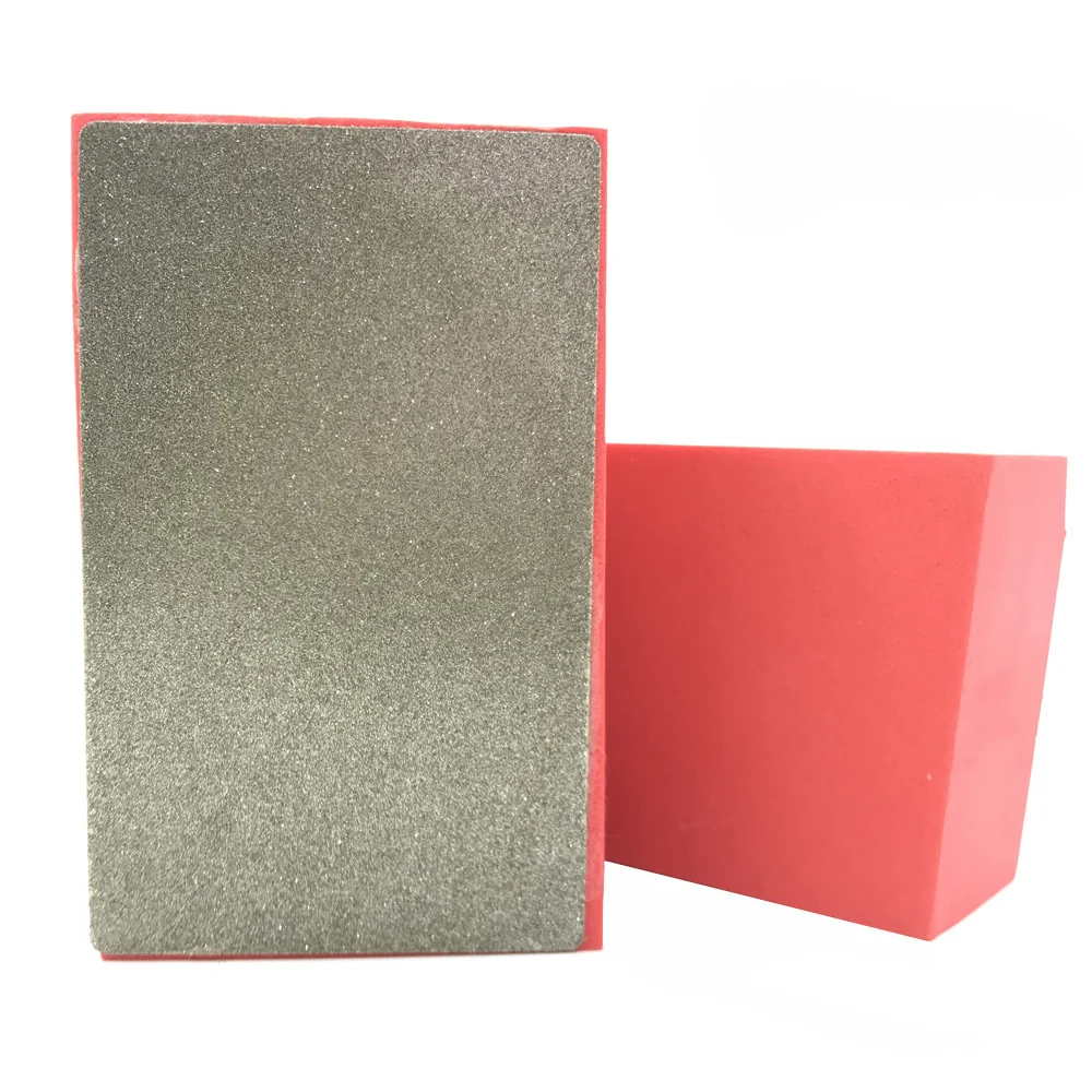 120 Grit Diamond Hand Polishing Pad 95*55*30mm For Ceramic Tile Glass Marble Edge Burr Steel Special-Shaped Rough Surface Grind