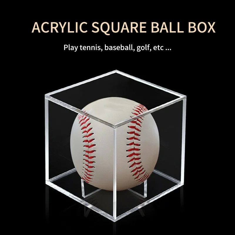 Quality Acrylic 8 Inch Baseball Box Display Golf Tennis Ball Transparent Case For Souvenir Storage Box Holder Uv Protection