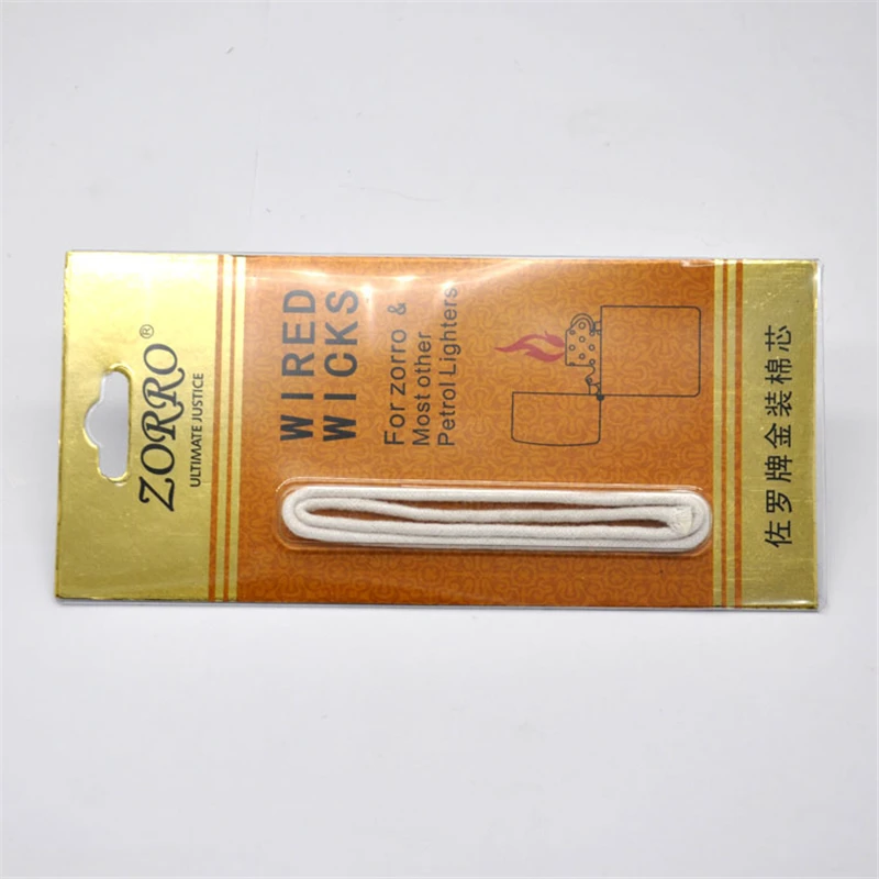 380mm Cotton Core Wicks With Metal Needle For Zippo IMCO Zorro Lighter & Most Kerosene Petrol Lighters Replacement DIY Supplies