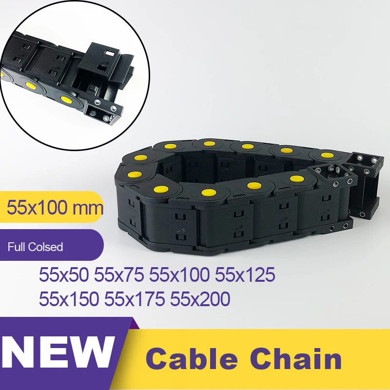 

55*100 55x100 Transmission Cable Chain Drag Chain Nylon Plastic Towline Leaf Chain 55 Wire Carrier