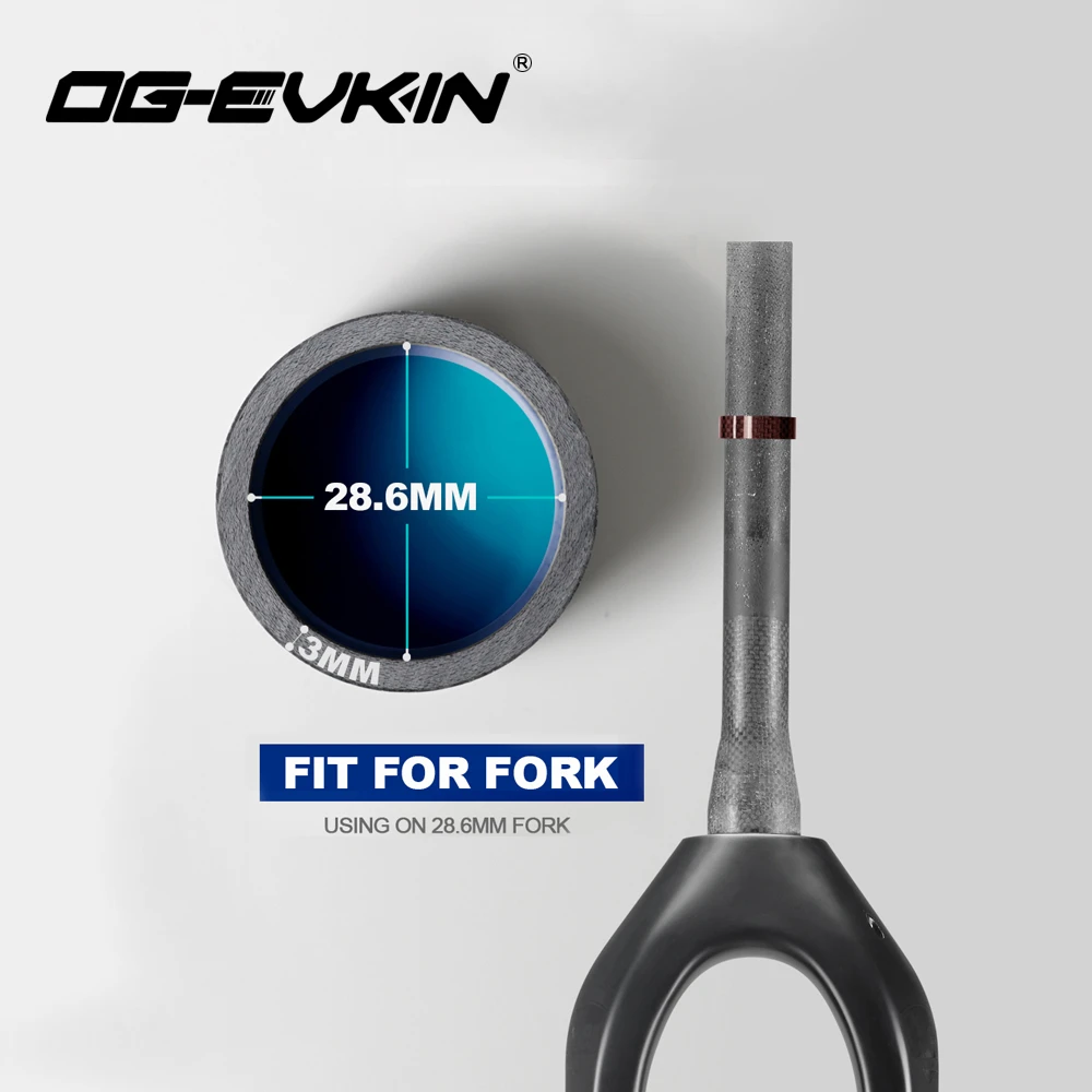 OG-EVKIN CS-1-M 탄소 섬유 헤드셋 스페이서 세트, 자전거 프론트 포크 1-1/8 인치 28.6mm UD 매트 스템, 프론트 포크 조정 스페이서 세트