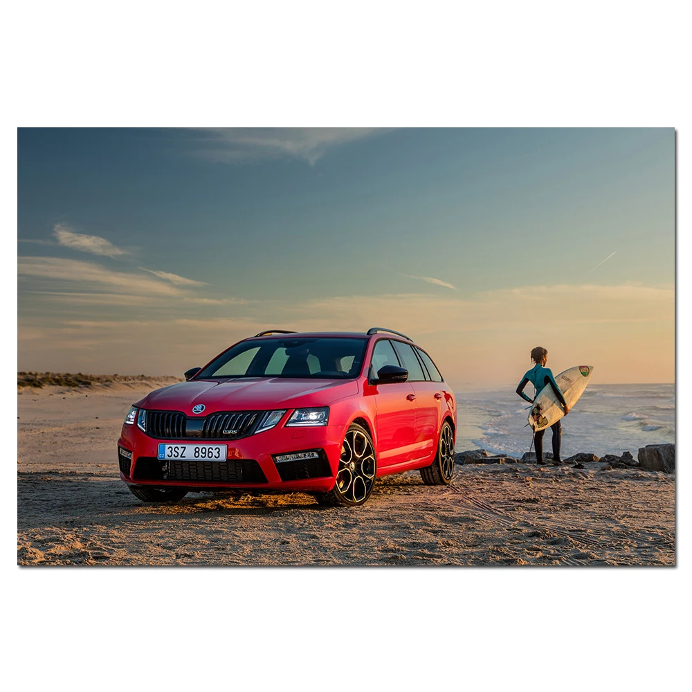 Skoda Octavia RS 245 Car Posters and Prints Canvas Painting Modern Wall Picture For Living Room Decor