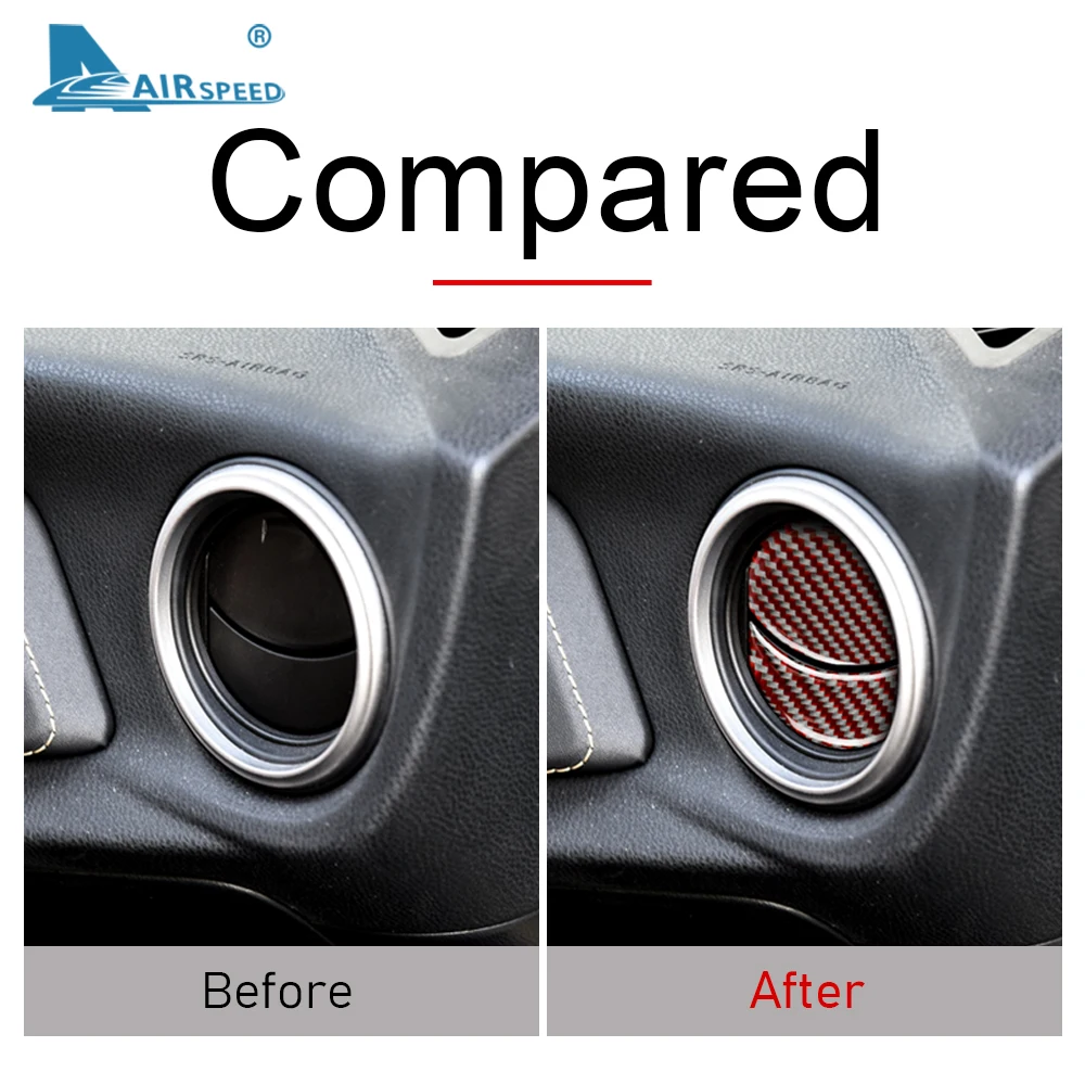 Real Soft Carbon Fiber for Subaru BRZ Toyota 86 2013 2014 2015 2016 2017 2018 2019 2020 Accessories Car AC Outlet Vent Stickers