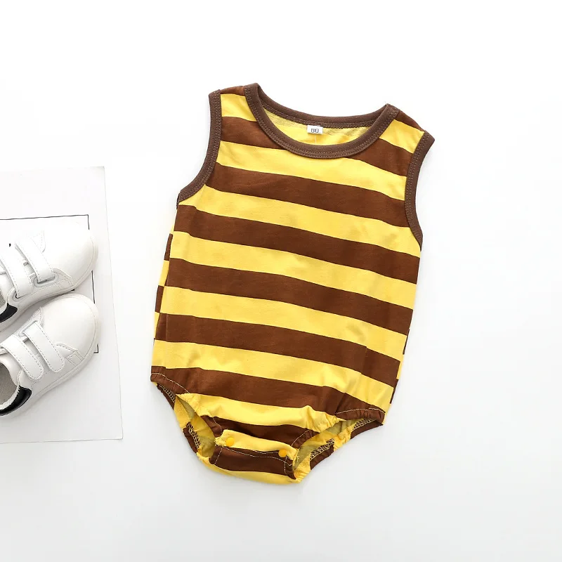 Babykleertjes Jongen 0 Tot 24 Maanden Zomer Baby Bedrukt Driehoek Romper Kleding Meisje Fruit Jumpsuit Kinderkleding