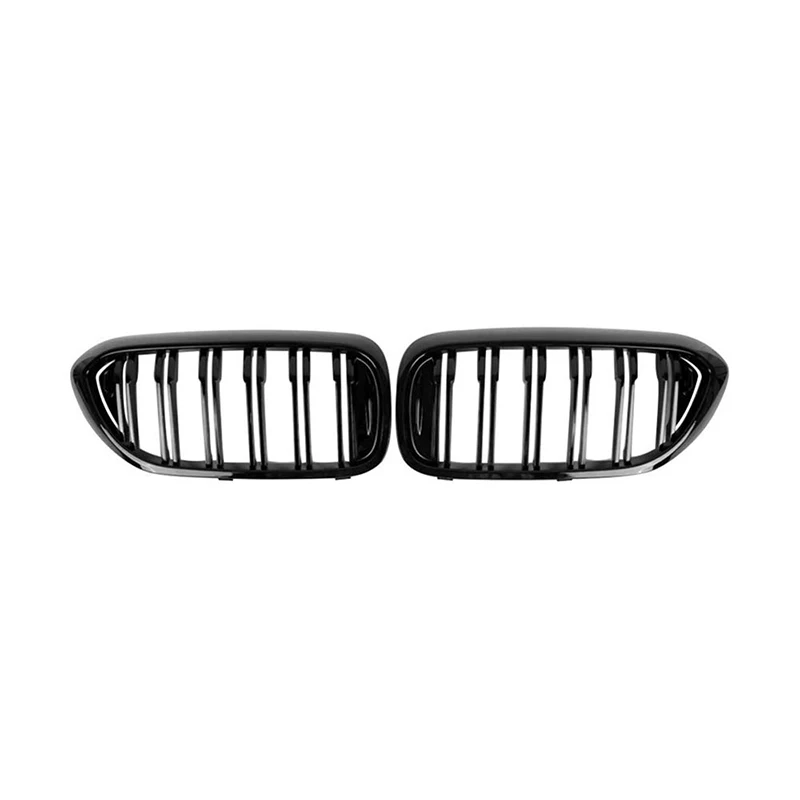 Front Bumper Kidney Grille Grill for BMW G30 G31 G38 5 Series 525I 530I 540I 550I with M-Performance Black Double Line Kidney Gr