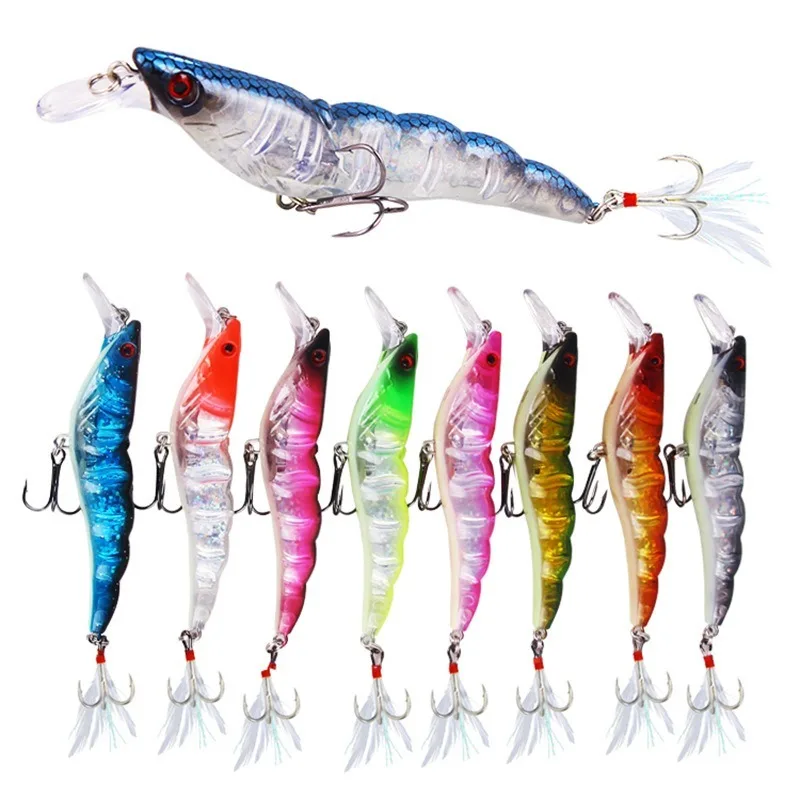 Full Attack Prawn Fishing Lure 13.6g/9.5cm Sinking Plastic Artificial Shrimp Perch Swimbait Hart Bait Wobblers Leurre Tackle