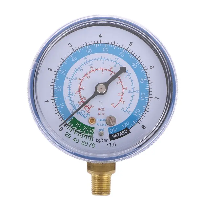 AIMOMETER-مكيف هواء R404 R134A R22 ، غاز التبريد ، مقياس ضغط منخفض PSI KPA Blue