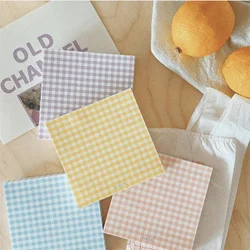 50 Sheets Candy Color Grid Note Paper Korean Memo Pad Creative Message Planner Sticker School Office Stationery Supply