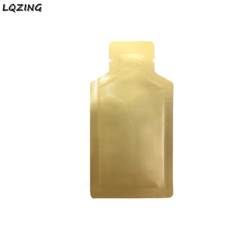 100pcs Gold Bottle Shape Aluminum Foil Bag,Pink/White Self Seal Packing Food Bag Retail Powder Liquid Pack Pouches