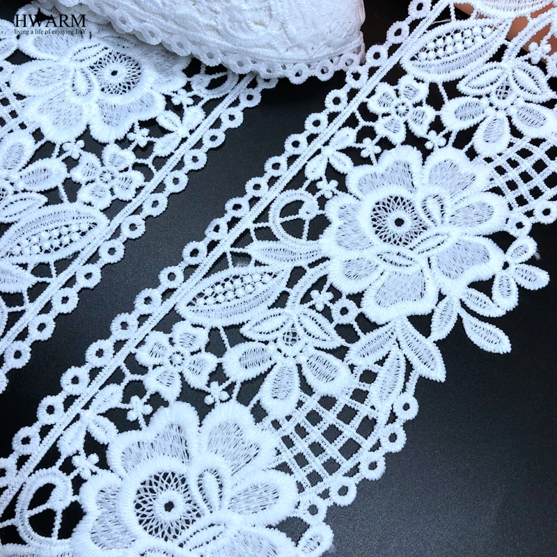 lace fabric ribbon 5yard 9.3cm High Quality arts craft sewing trim wedding dress accessories DIY women skirt decoration LACE