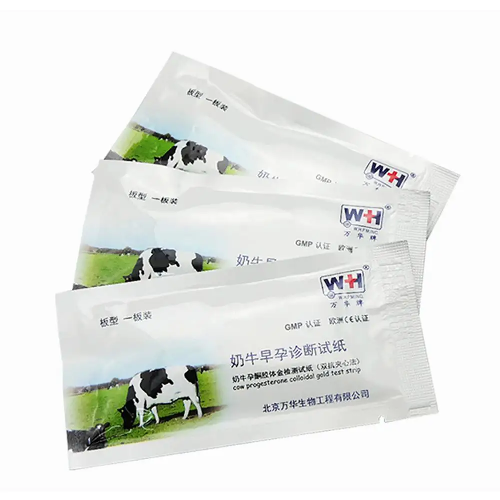 1pcs Cow Cattle Pregnant Test Strip Paper Pregnancy Detection Teste Progesterone Colloidal Gold Veterinary Farm Equipmen