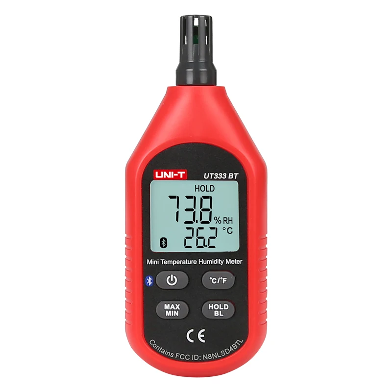 UNI-T UT333 UT333BT Mini Temperature Humidity Meter Bluetooth Mini LCD Digital Air Temperature Humidity Meter