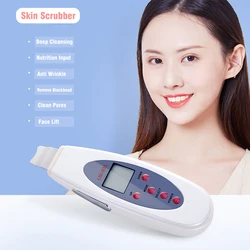 Ultrasonic Skin Scrubber Facial Pore Cleaner Deep Face Cleansing Massager Remove Blackhead Sonic Peeling Clean Tone Lift LW006