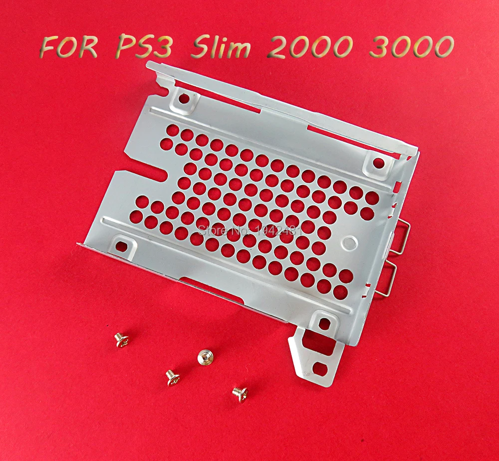 30sets For PS3 Slim 2000 3000 Hard Disk Drive HDD Mounting Bracket Holder Metal Hard Disk Drive Bracket Holder Screws Kit