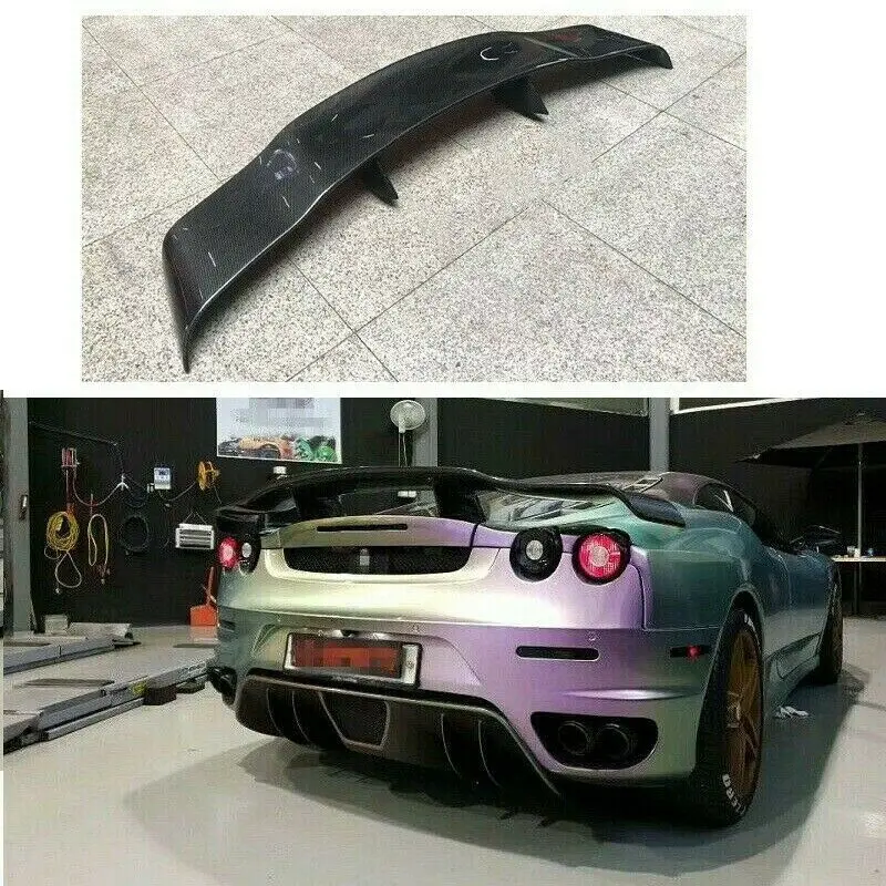 

Car Accessories Carbon Fiber Rear Spoiler Boot Lip Wing Fit For Ferrari F430