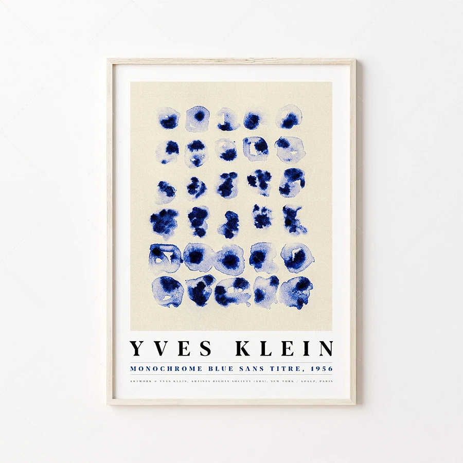 Yves Klein Poster, Yves Klein Art Print, Blue Monochrome Art, Digital Download, Exhibition Art Poster, Printable Yves Klein,