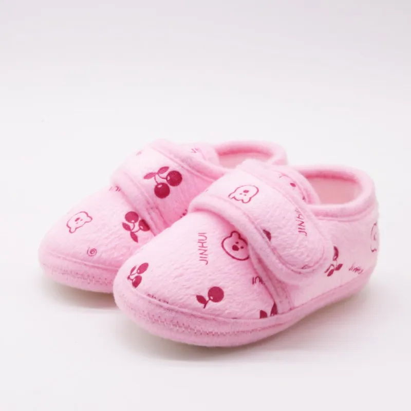 Chaussures antidérapantes en coton pour bébés filles de 0 à 18 mois, chaussures de berceau souples avec nœud papillon