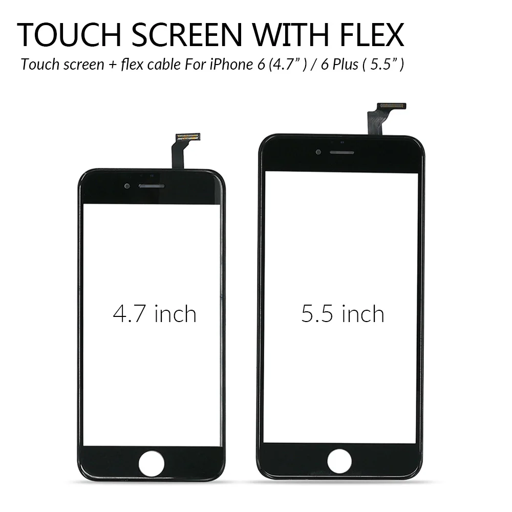 Touch Screen Digitizer For iPhone 6 6S plus 5 5s SE 5c Touchscreen + Frame Front Touch Panel Glass Lens For Iphone 7 8 plus 6p