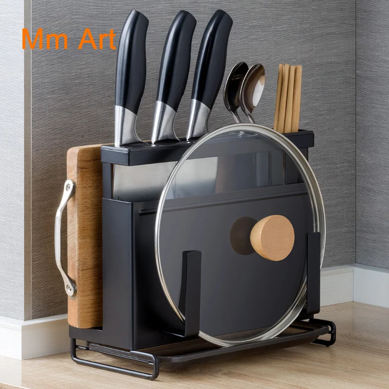 Stainless Steel Punch-Free Knife Holder Kitchen Storage Rack Wall-Mounted Storage Rack