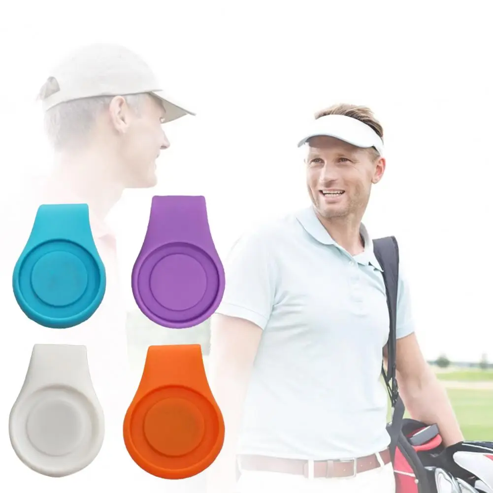 Clipe para chapéu de golfe, magnético sem sabor, silicone premium, marcador de bola de golfe para calibração de posição