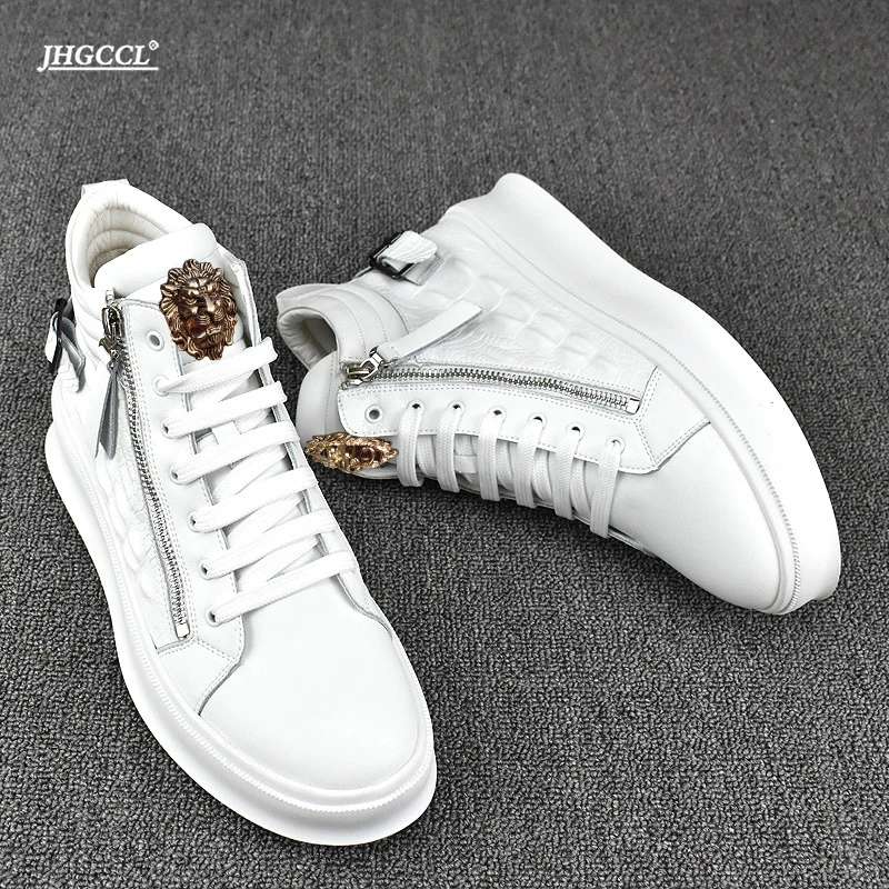 

New help breathable cowhide net red small white shoes board shoes casual shoes lightweight men's shoes Chaussure Homme A24