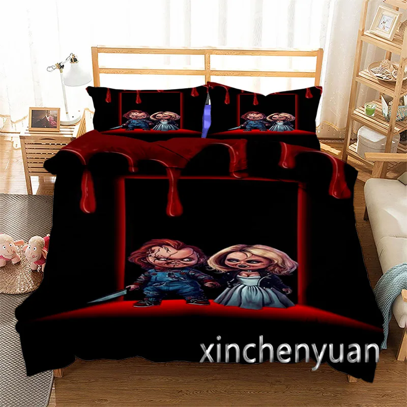 Imagem -02 - Chucky-impresso Duvet Cover Grupo Filme de Terror 3d Twin Completo Rainha King Size Conjunto de Cama Roupa de Cama Roupa de Cama