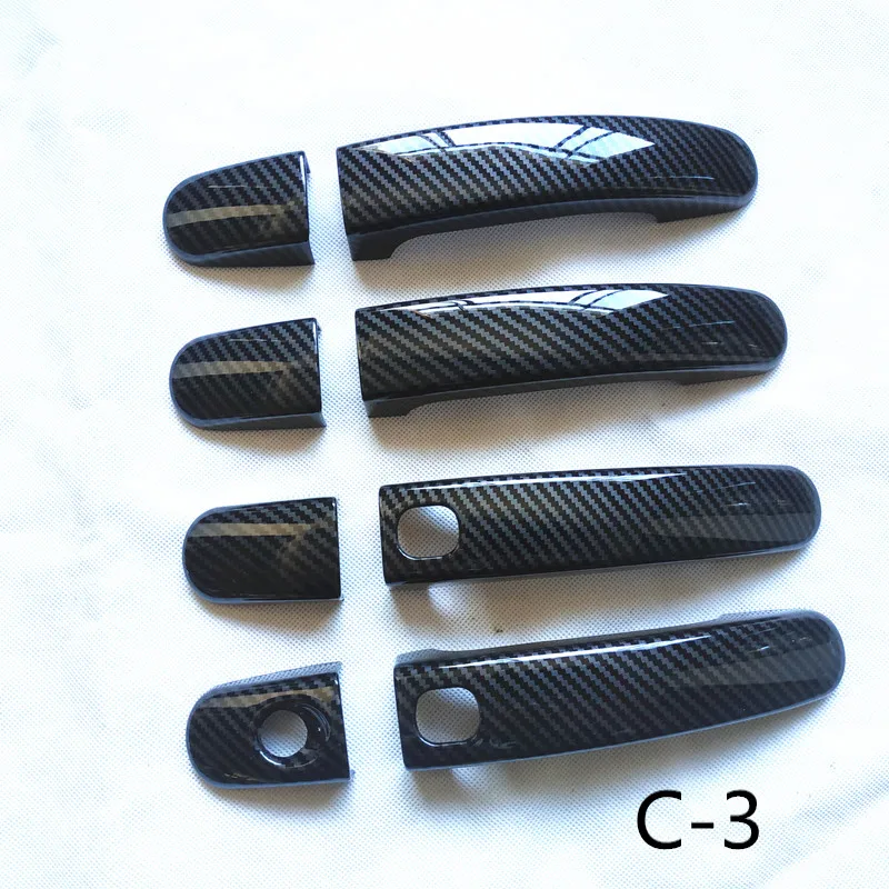 For Ford Focus Fordfocus 3 MK3 III 2012 2013 2015 2016 2017 Accessories Door Handle Cover Trim Plastic Imitation Carbon Fiber