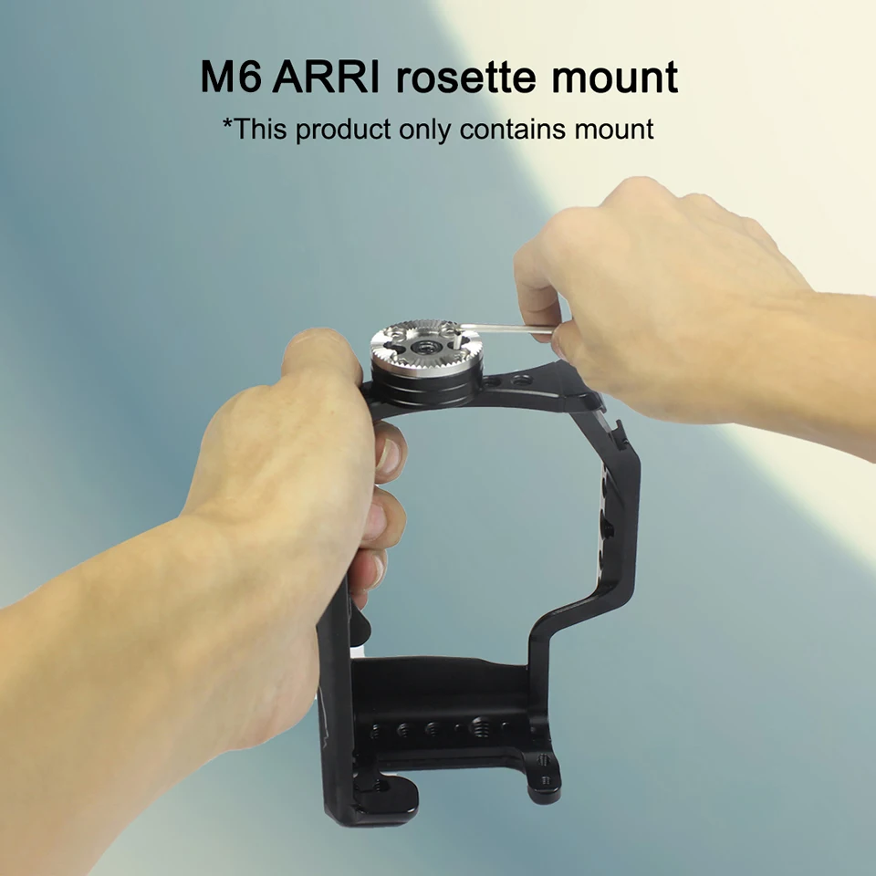 M6 ARRI Rosettenmontage 1/4 Zoll Schraubgewinde Adapterhalterung für SLR DSLR Kamerakäfig Rig Schienengriff Fotografie Zubehör – Detail 7