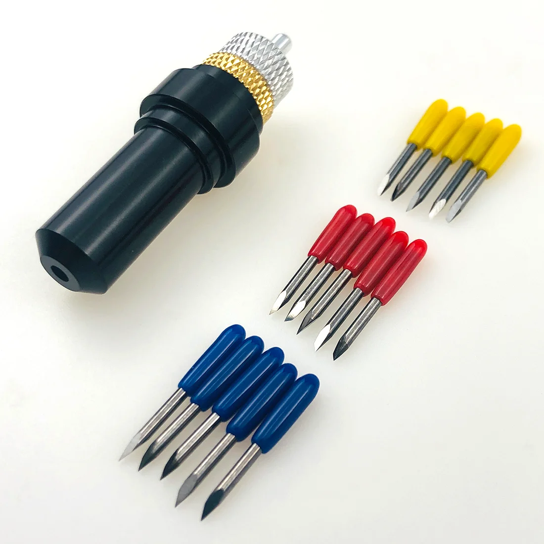 15pcs 30/45/60 Degree Plotter Blade Vinyl Cutter Replaceable Knife +1pc Summa Blade Holder Cutting Milling Engraving Hand Tool