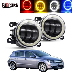 2 Pieces Angel Eye Fog Light Assembly For Opel Astra G H 1998-2010 Car LED Lens Fog Daytime Running Lamp DRL 30W 6000LM 12V
