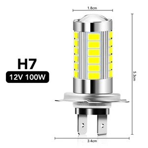 Araba far ampulleri, 2 adet h7 6000k, fiat 500 ve 600, tip nokta stili, fremont, çapraz coroma panda, palio Avrupa'nın en çok satan 12, far stili, no. 3