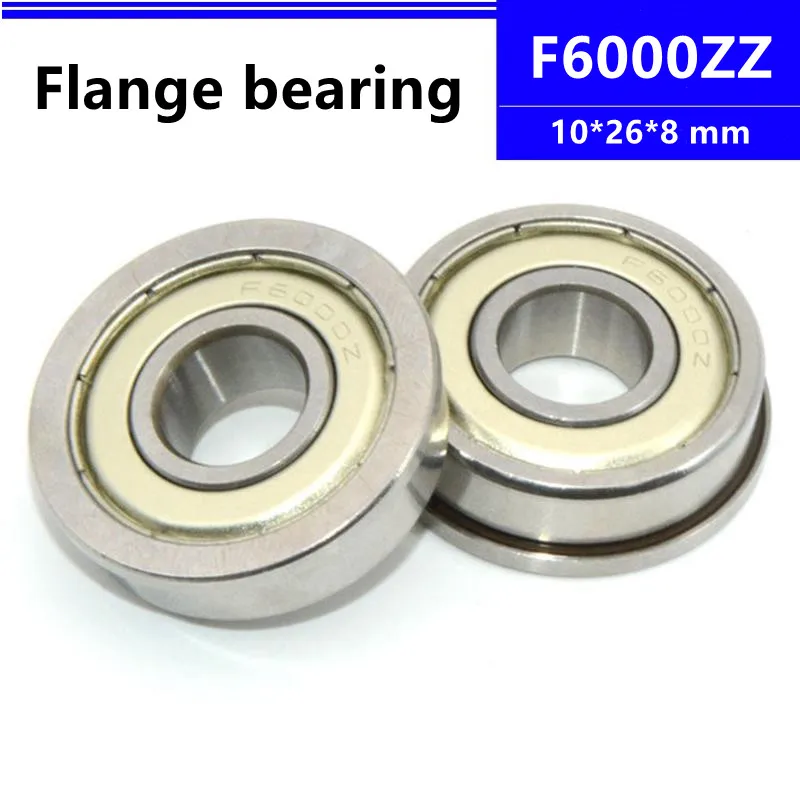 10pcs/50pcs F6000ZZ 10*26*8mm flange deep groove ball bearing 10x26x8mm F6000Z Flanged bearing