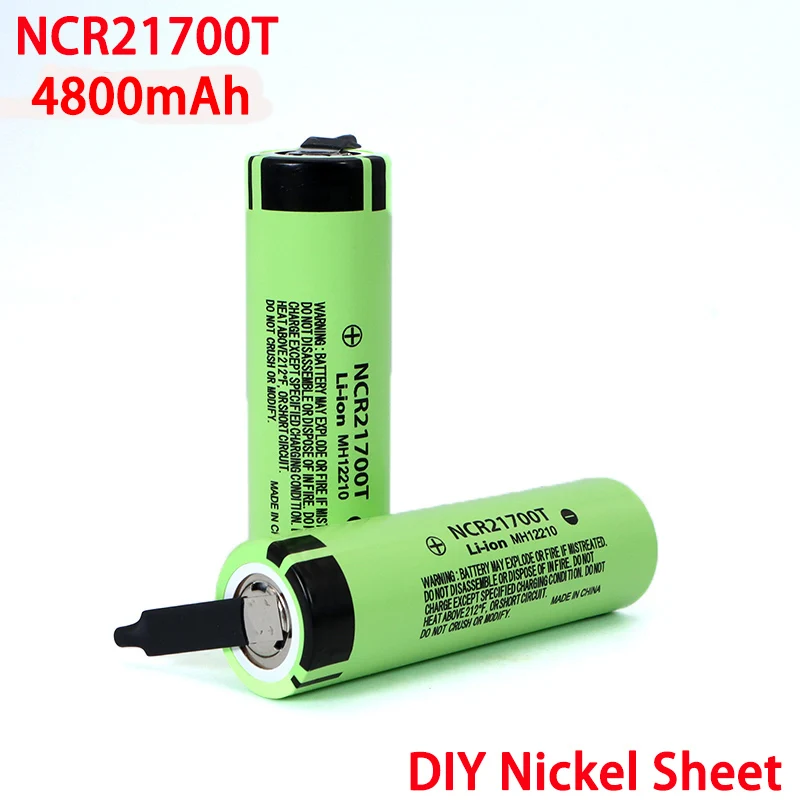 3.7V ncr121700t 4800mAh akumulator litowo-jonowy 21700 15A 5C wskaźnik rozładowania trójskładnikowy elektryczny samochód baterie litowe DIY nikiel