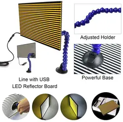 Support réglable de lampe de planche de coulée pour le débosselage de carrosserie de voiture, outil de test de rayure jaune, kit de réparation de bosses sans peinture