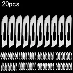 20pcs Stainless Steel Carving Metal  Blades #10 11 12 15 20 22 23 24 Medical Handel  Knives Engraving Knives Blade