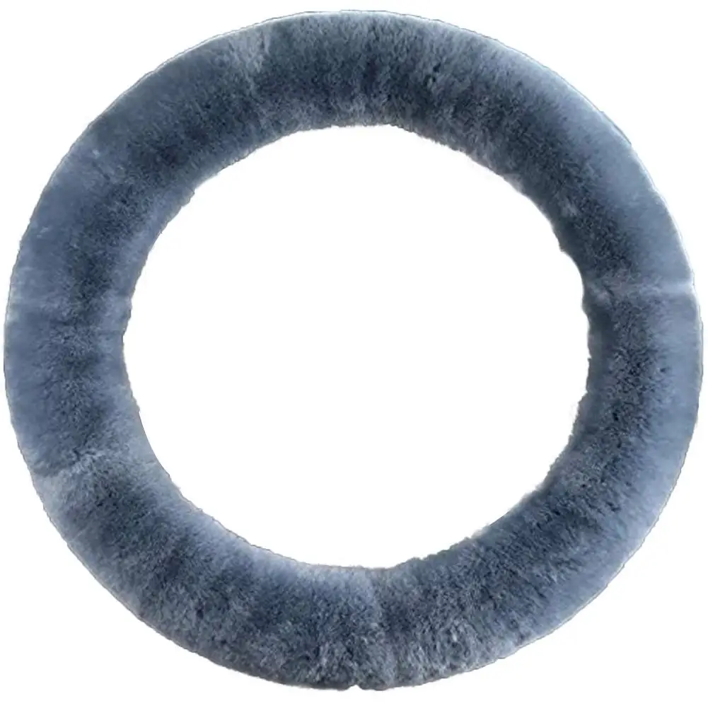 Car Steering Wheel Cover Durable Warm Plush Handbrake Fur Furry Winter Decor For Automobile Interior Goods Accessories Universal