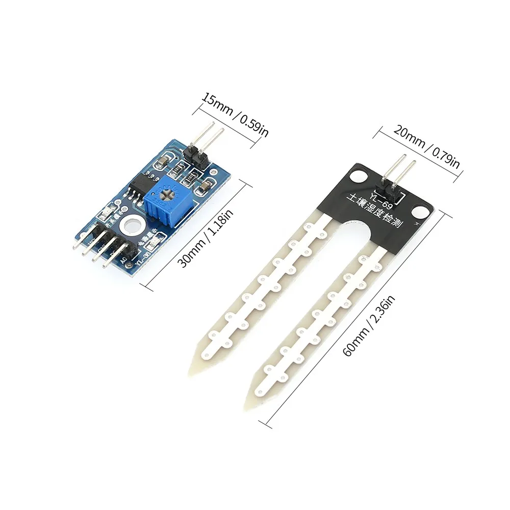 Soil Moisture Sensor Soil Humidity Detection Module Soil Moisture Hygrometer Detection Soil Humidity Sensor Module For Arduino