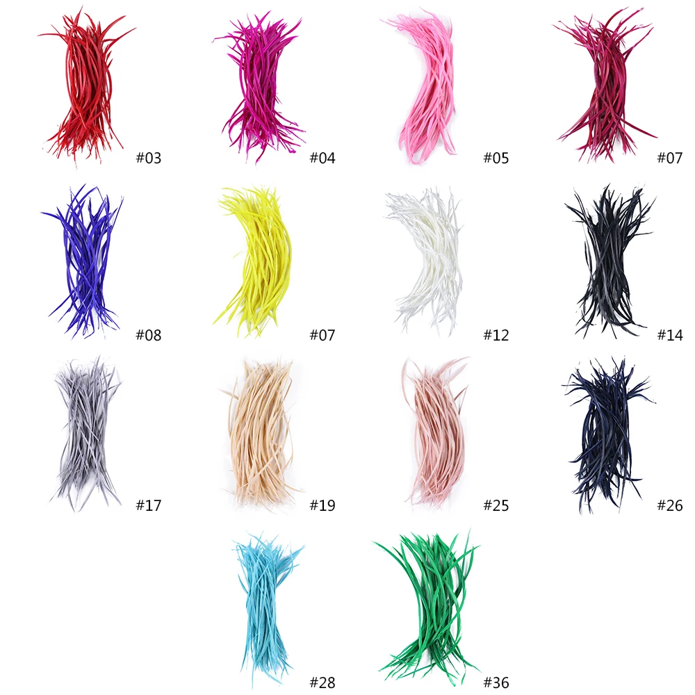 5-7inch Real Goose Biot Feathers Fly Tying Material Plumage Decoration Jewelry Accessories Decoration Filament Plume Wholesale