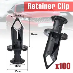 100pcs/500pcs ATV Plastic Rivets Fender Push Pin Retainer Clips 8mm Fastener for Honda Suzuki Kawasaki Polaris