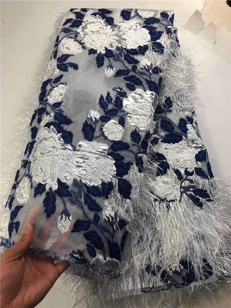 African Lace Fabric High Quality Organza Cord Nigerian Lace Fabric Wedding French Tulle Net Lace Fabric For Dress COP-0018