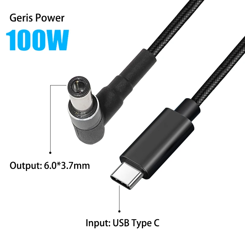 

USB C Type C to 6.0*3.7mm Laptop Charging Adapter Cable Cord 100W USB Type C PD Power Adapter Plug Converter for Asus Laptop PC