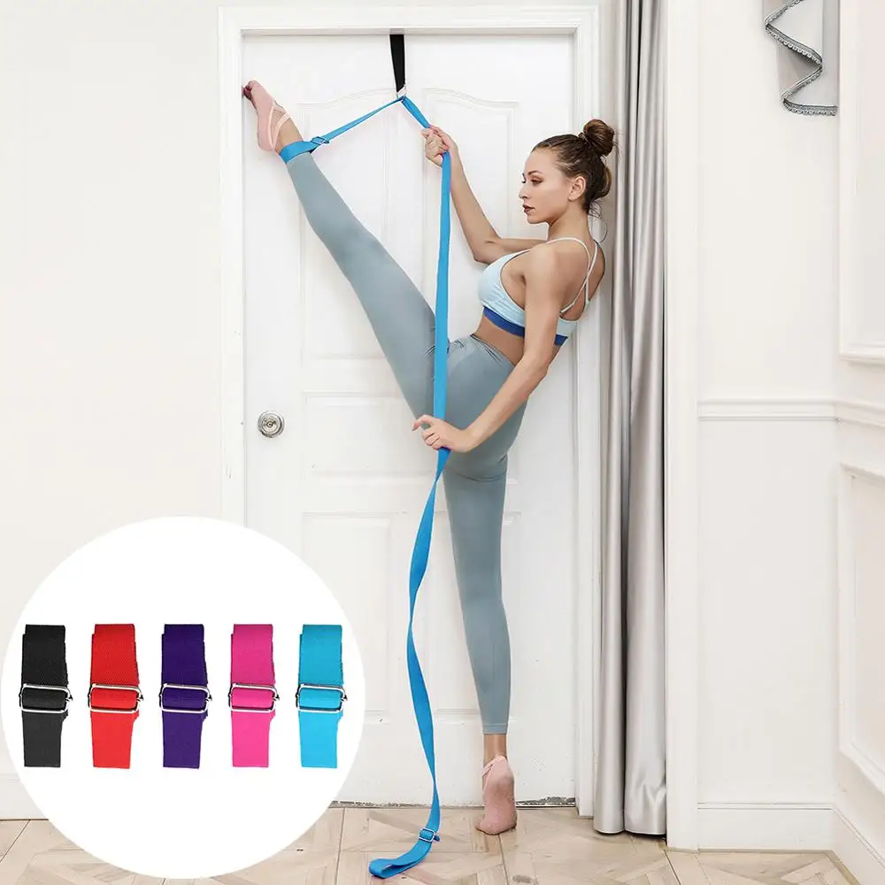 Door Flexibility Stretching Leg Stretcher Strap Adjustable Sports Yoga Ballet Band Exercise Soft Leg Belt for Gymnastics belt