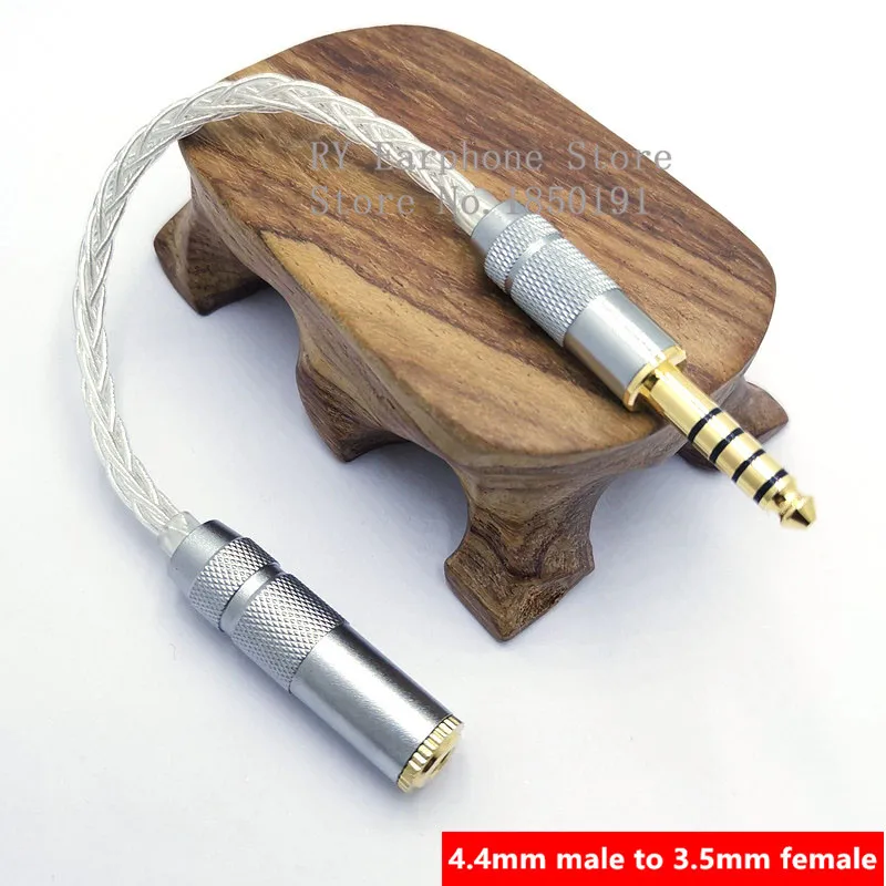 8 Core Silber Audio Kabel 2,5 Weibliche zu 4,4 Männlichen Kabel 2,5mm/4,4mm Zu 3,5mm Hand-made Ausgewogene Adpter für HIfi MP3 Musik Player