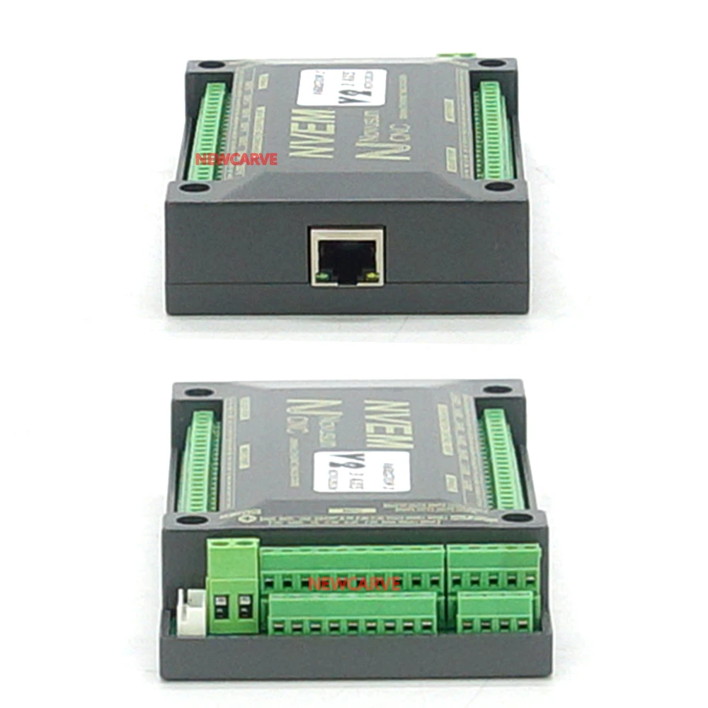 CNC Mach3 Set NVEM Ethernet Breakout Board + NVMPG Mach3 Handwheel With LCD Display 6 Axis MPG For DIY CNC Router NEWCARVE