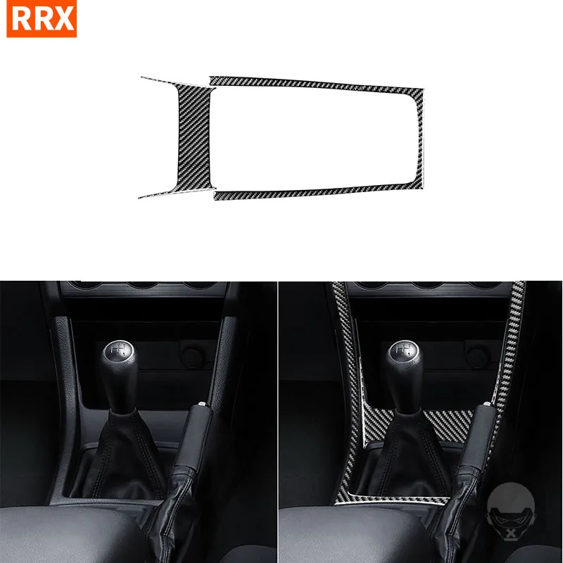 For Subaru Impreza WRX XV Crosstrek 2015 2016 2017 Carbon Fiber Manual Gear Shift Panel Trim Strips Stickers Car Accessories