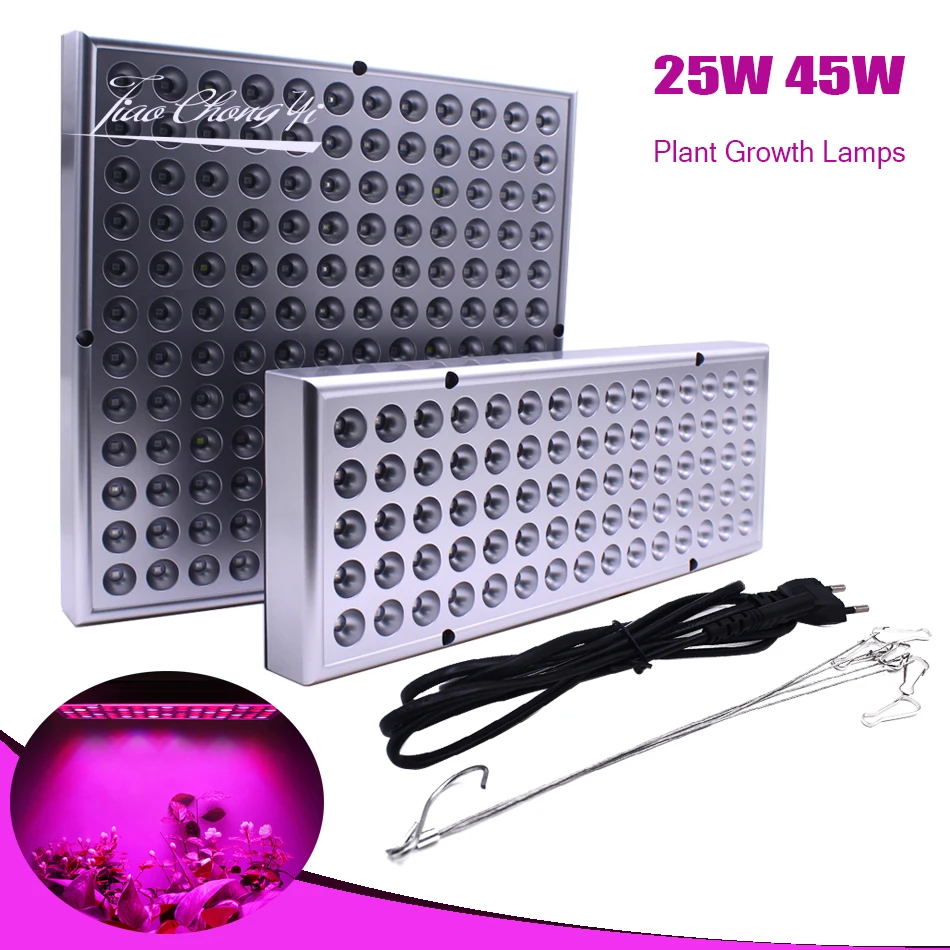 Lámparas LED de espectro completo para cultivo de plantas, Fitolampy para cultivo de flores, 25W, 45W, AC85-265V