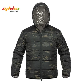 Heren winterdonsjack Katoenen parka Camouflage Lente Warm Thermisch Capuchon Heren Winter Lichtgewicht jack en uitloperjassen