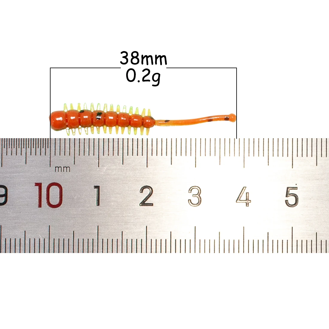 Edible Silicone Bait Hiroko Sinking Soft Lures Micro Caterpillar 38mm 0.2g 10pcs Jig Head Drop Shot Carp Fly Rock Fishing Lures