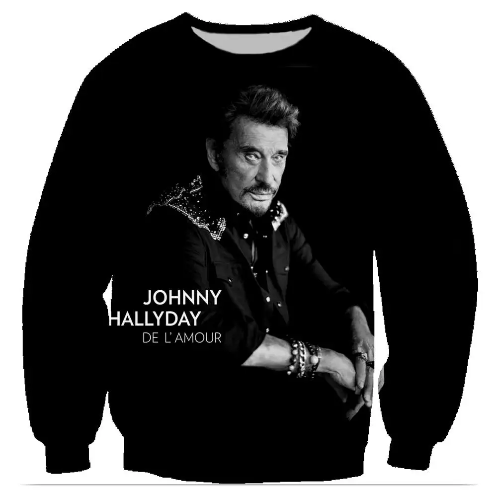 Cool Streetwear 3D Print Johnny Hallyday Sweatshirts Rock Long Pants Women/men Hiohop Tracksuits Casual Jogger Pants Sudaderas